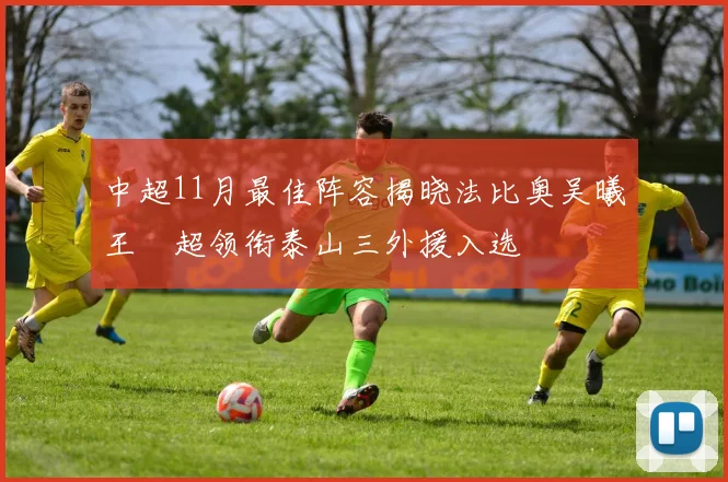 中超11月最佳阵容揭晓法比奥吴曦王燊超领衔泰山三外援入选